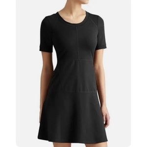 Athleta Black En Route Dress size Small Capsule Wardrobe Career Work Travel